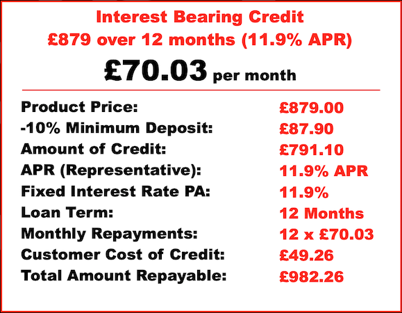 Finance Example 12 Month 11.9%