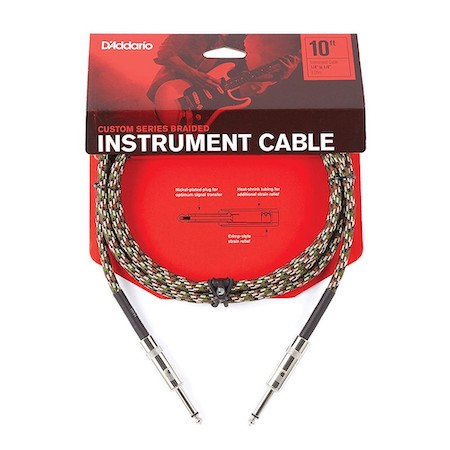 Planet Waves Camo CS Braided Instrument Cable 10ft
