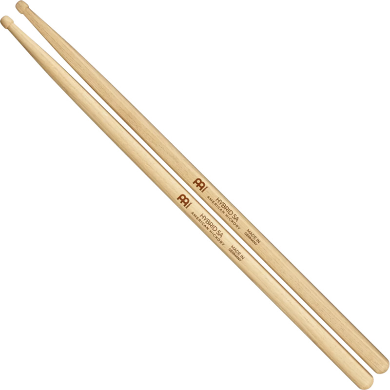 Meinl Hybrid 5A American Hickory Wood Tip Drumsticks - SB106