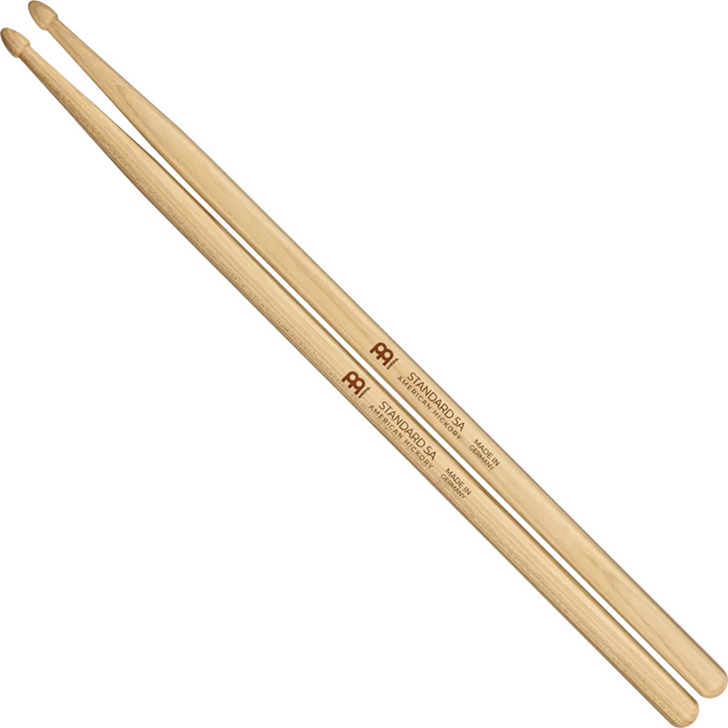 Meinl Standard 5A American Hickory Wood Tip Drumsticks - SB101