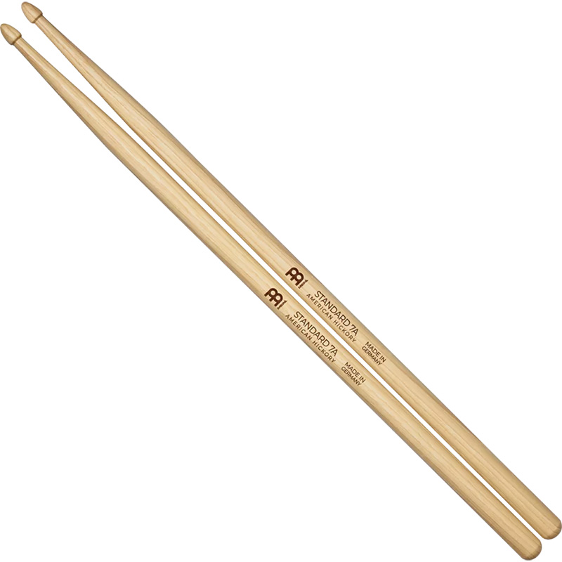 Meinl Standard 7A American Hickory Wood Tip Drumsticks - SB100