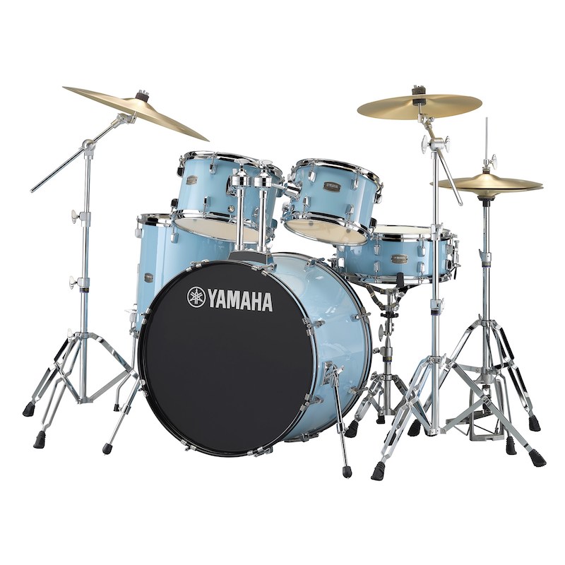 Yamaha Rydeen 22 (5pc) Drum Kit in Gloss Pale Blue with Hardware & Cymbals 1