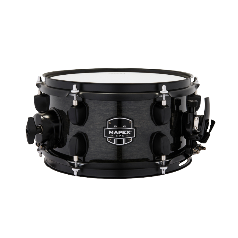 Mapex MPX 10 x 5.5 Maple:Poplar Hybrid Shell Snare Drum in Transparent Midnight Black MPNMP0550BMB 1