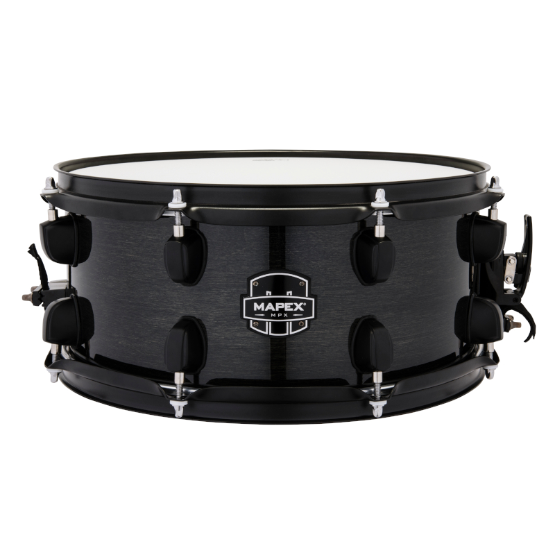 Mapex MPX 13 x 6 Maple:Poplar Hybrid Shell Snare Drum in Transparent Midnight Black MPNMP3600BMB 1