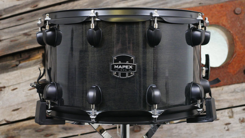 Mapex MPX 14 x 8 Maple Poplar Snare Drum in Transparent Midnight Black MPNMP4800BMB 2