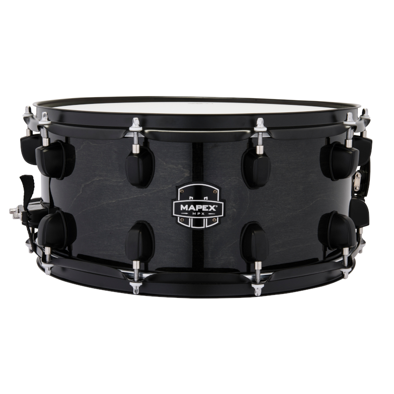 Mapex MPX 14 x 6.5 Maple:Poplar Hybrid Shell Snare Drum in Transparent Midnight Black MPNMP4650BMB 1