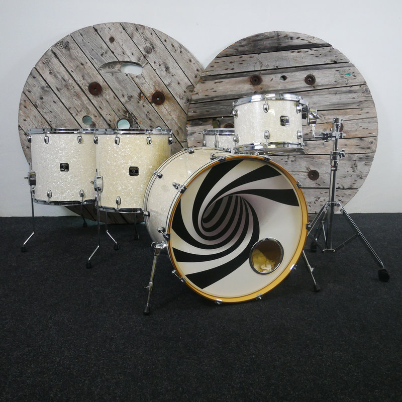 Pre Loved Gretsch Catalina Club 24 (5pc) Shell Pack in White Marine Pearl (SUNFADED) 2151000164792 1