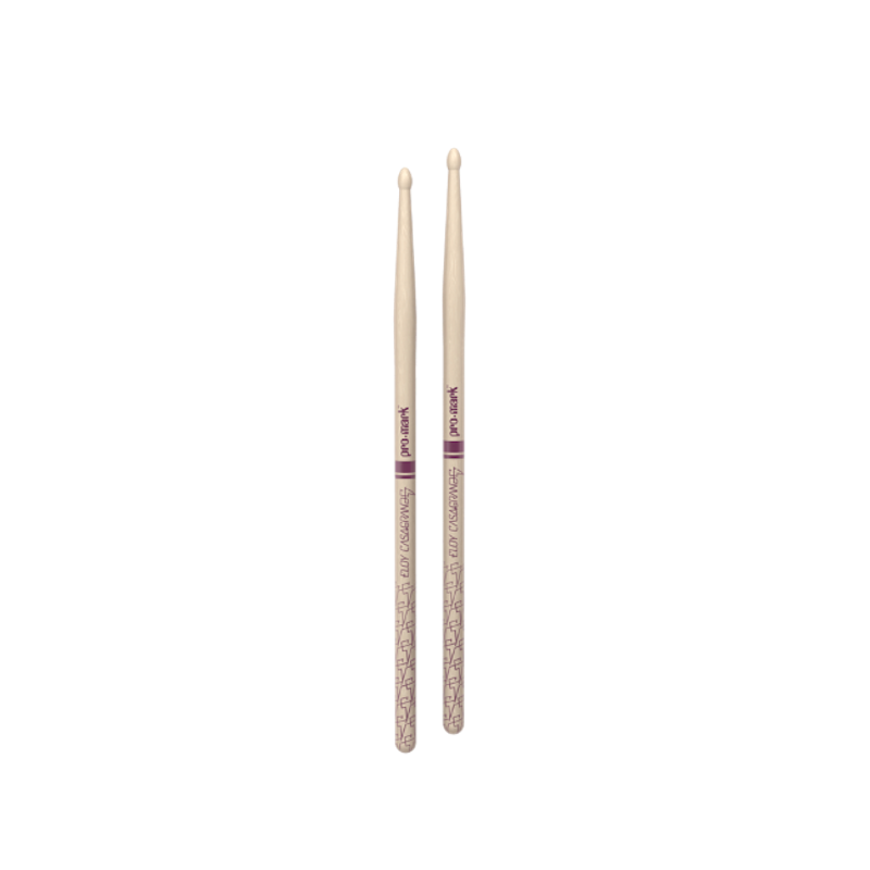 Promark Eloy Casagrande Raw Hickory Wood Tip Drumsticks TXECW 2