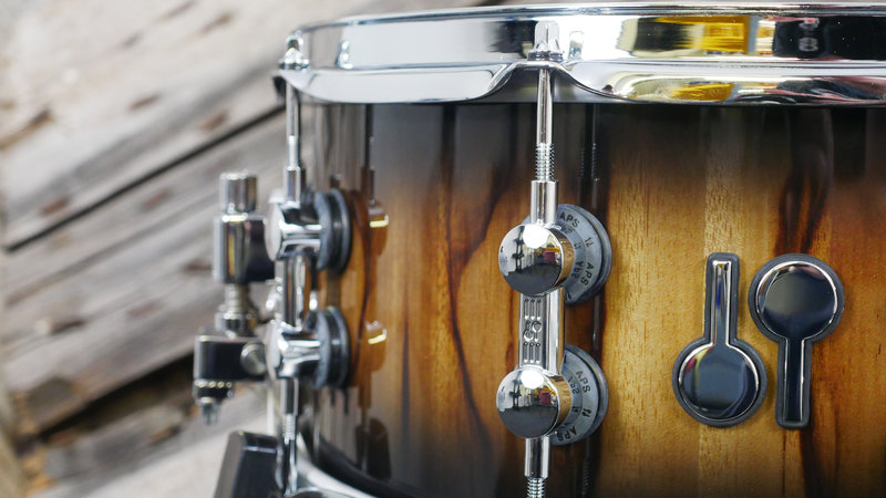 Sonor SQ2 14 x 6.5 Medium Birch Snare Drum in Black Burst over African Marble 4