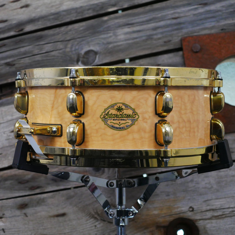 Pre Loved Tama Starclassic Maple 14 x 5.5 Snare Drum in Natural Maple 2151000181522 2