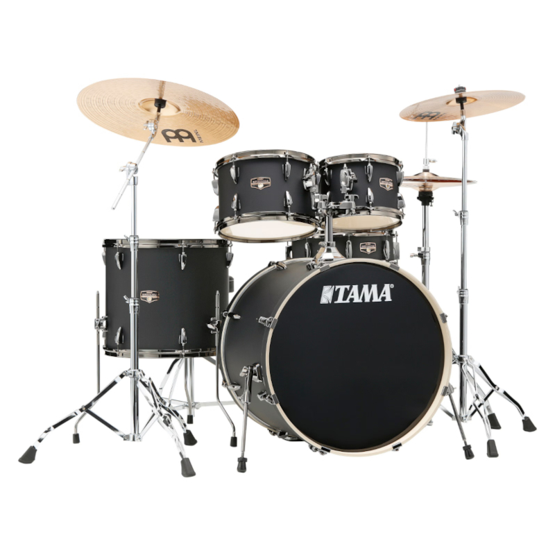 Tama Imperialstar 22 (5pc) Shell Pack with Hardware in Black Out Black IP52H6WBN BOB