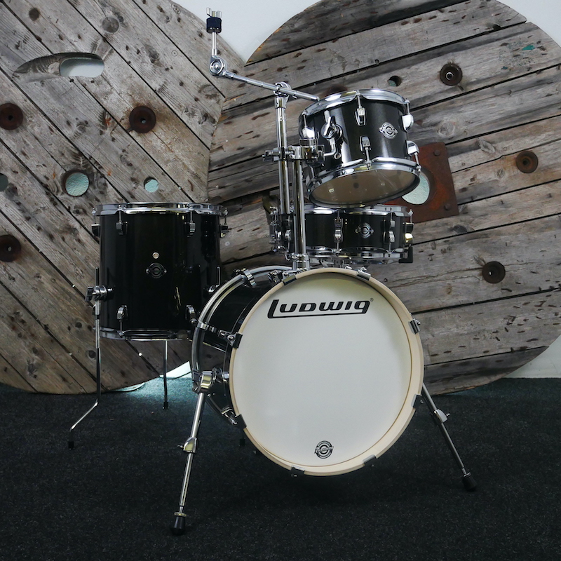 Pre Loved Ludwig Breakbeats 16 (4pc) Shell Pack in Black Sparkle 2151000192535 1