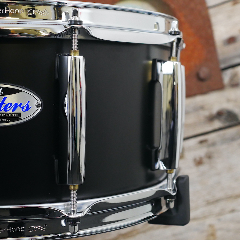 Pre Loved Pearl Masters Maple Complete 14 x 6.5 Snare Drum in Matte Caviar 2151000191071 3