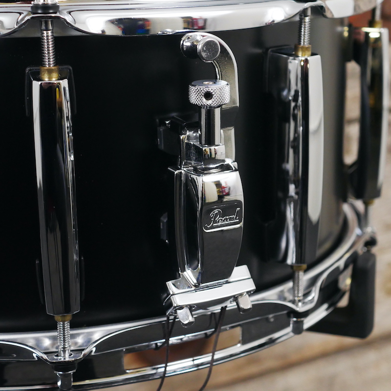 Pre Loved Pearl Masters Maple Complete 14 x 6.5 Snare Drum in Matte Caviar 2151000191071 4
