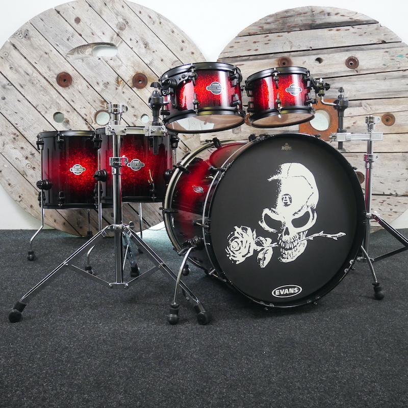 Pre Loved Sonor Select Force Maple 22 (5pc) Shell in Red To Black Burst 2151000187593 2