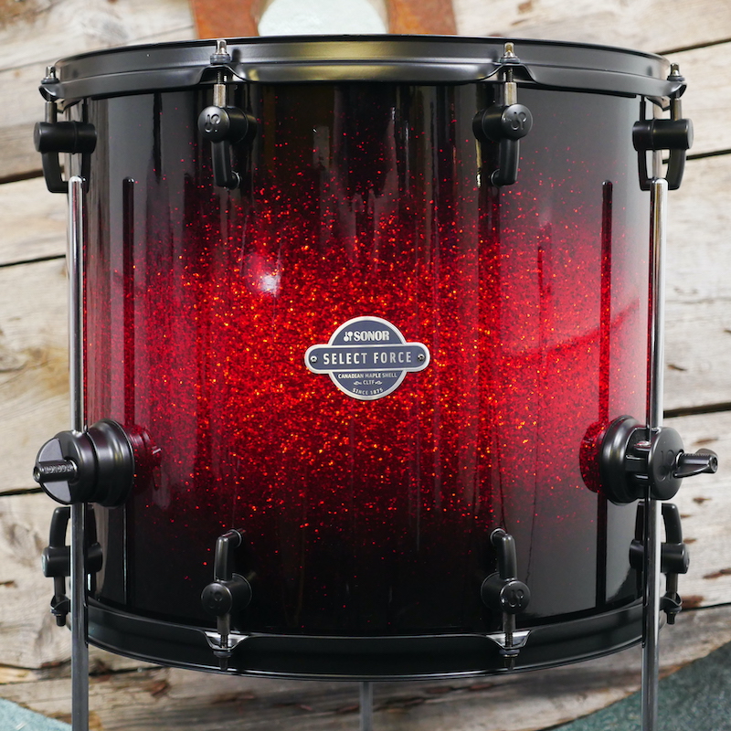 Pre Loved Sonor Select Force Maple 22 (5pc) Shell in Red To Black Burst 2151000187593 26